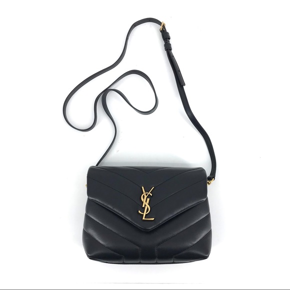 Saint Laurent Loulou Toy Matelasse Black Leather Flap-Top Shoulder Bag NWT - Picture 3 of 12
